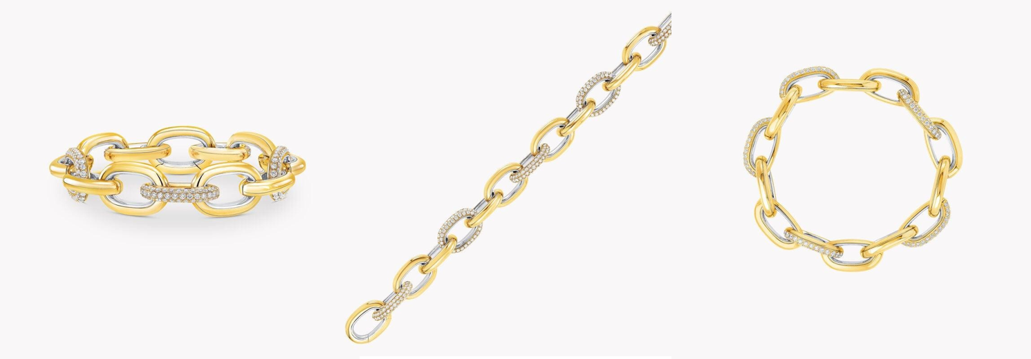 Be Together Diamond Bracelet YELLOW GOLD AND WHITE GOLD