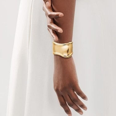 Small Bone Cuff in 18k Gold