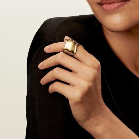 Bone Ring in Yellow Gold