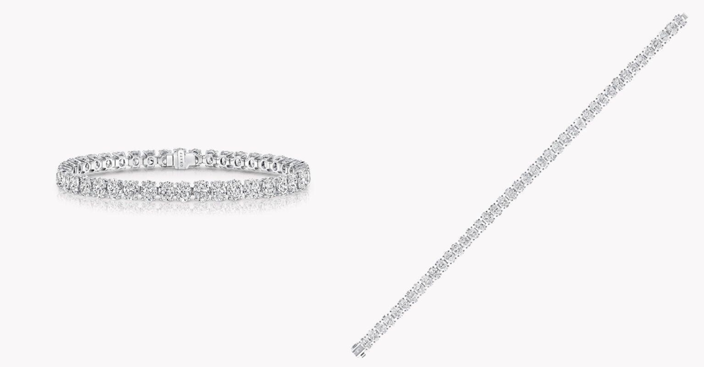 Oval Cut Diamond Bracelet WHITE GOLD, 0.30 CARAT
