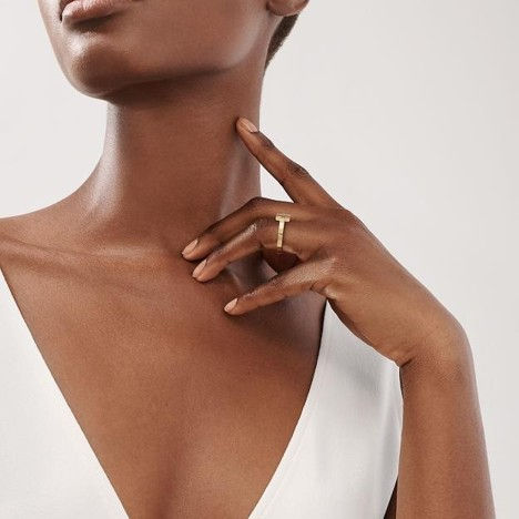 Square Ring in Yellow Gold