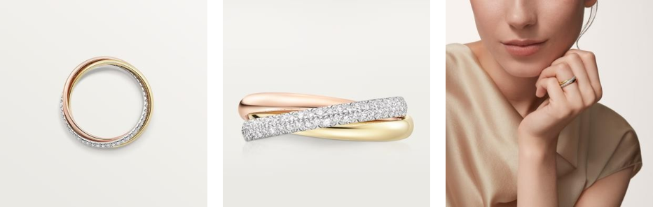 Trinity Ring, Small Model, Half-Paved