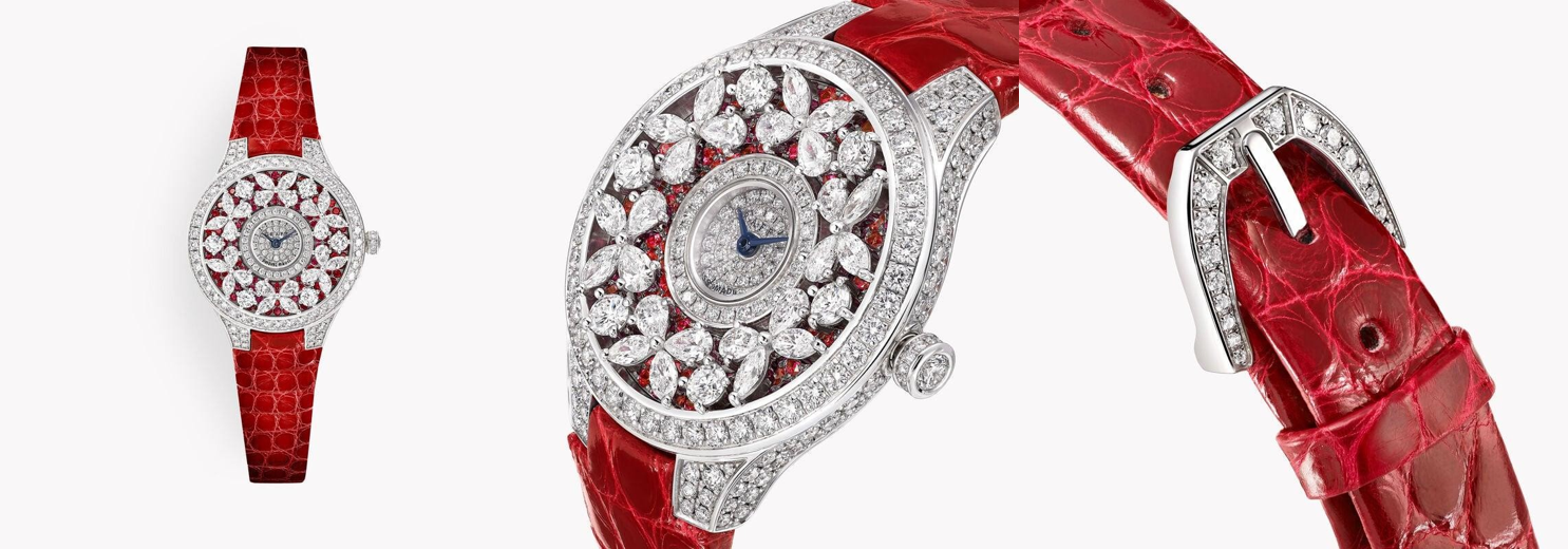 Classic Butterfly Diamond and Ruby Watch
