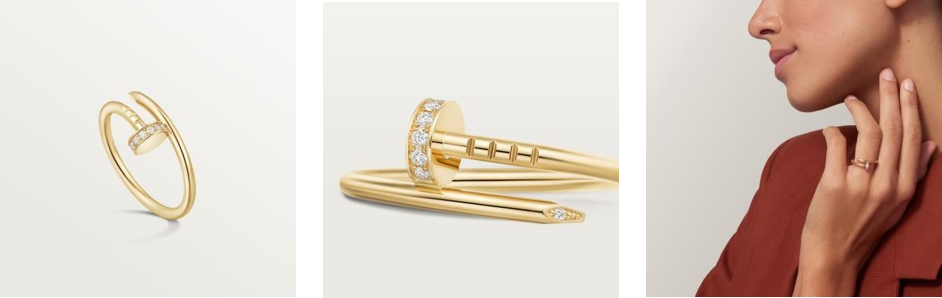 Juste Un Clou Ring, Small Model, Diamonds