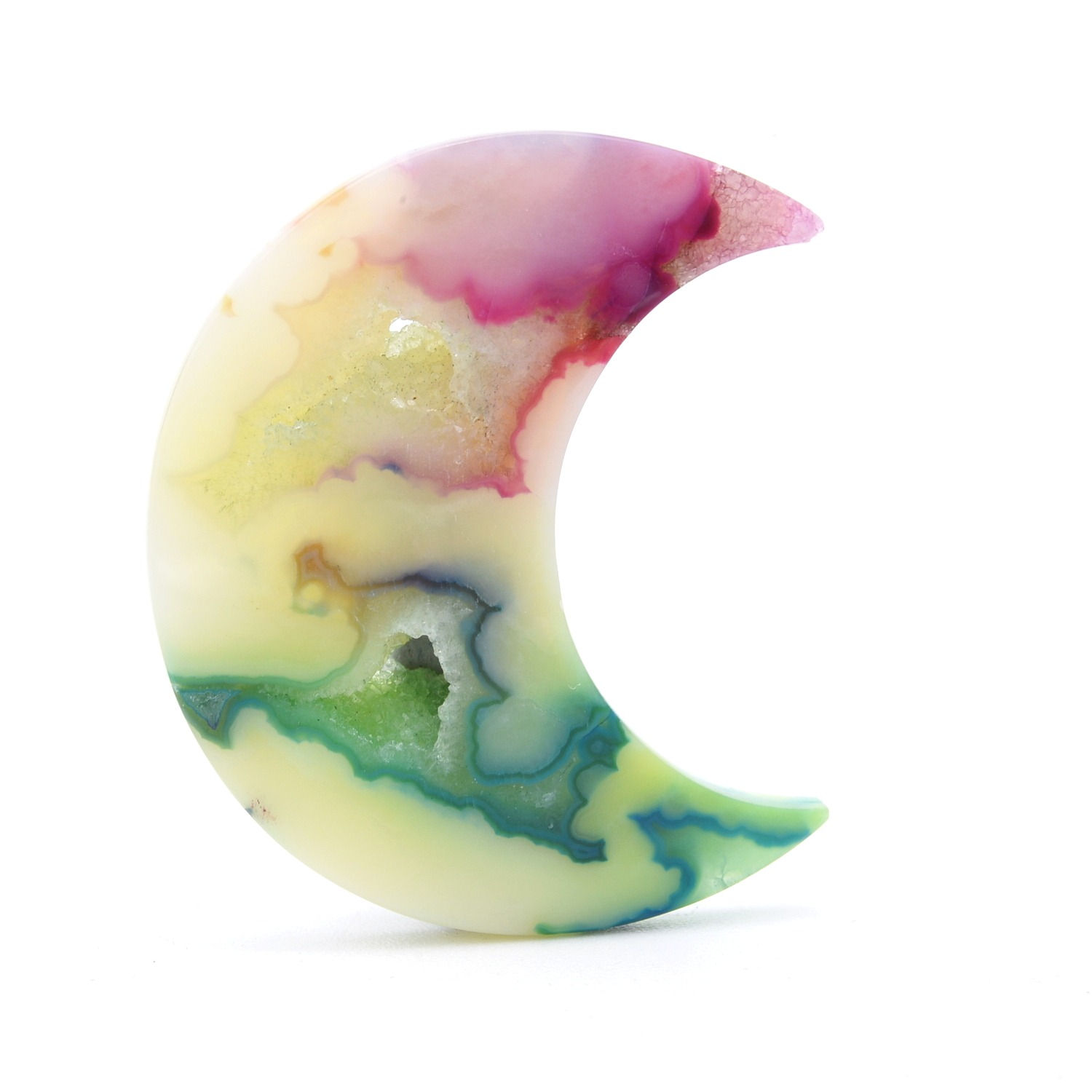 Rainbow Stone (Dyed) Moon