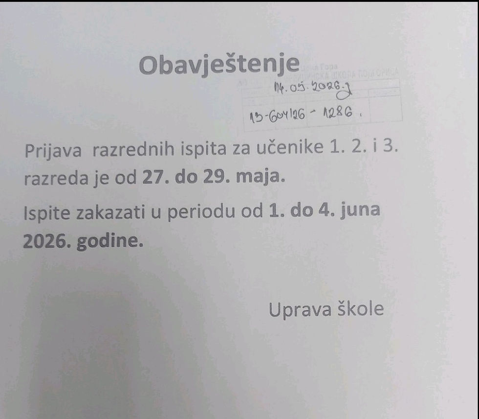 Prijava razrednih ispita