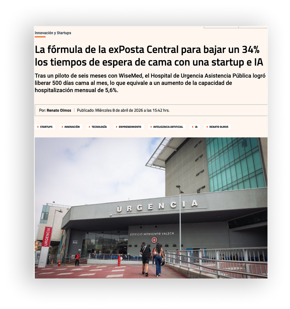 Resultados del piloto BedWise en Diario Financiero