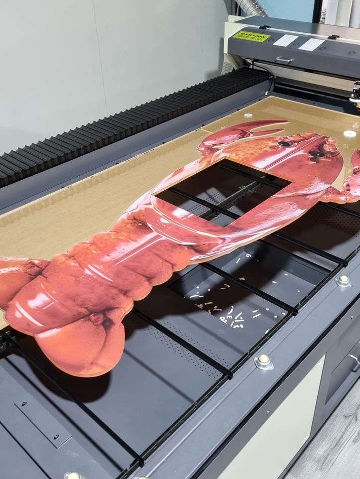 Print and laser cut 15mm acrylic full size sheet