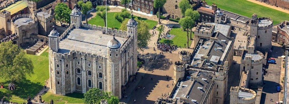 An image of the tower of London from above