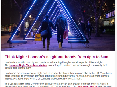 London : Think Night - Sleep Tight ?
