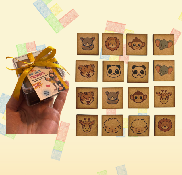 Miniatura: Jogo da Memória em MDF - Dia das Crianças - Personalizado