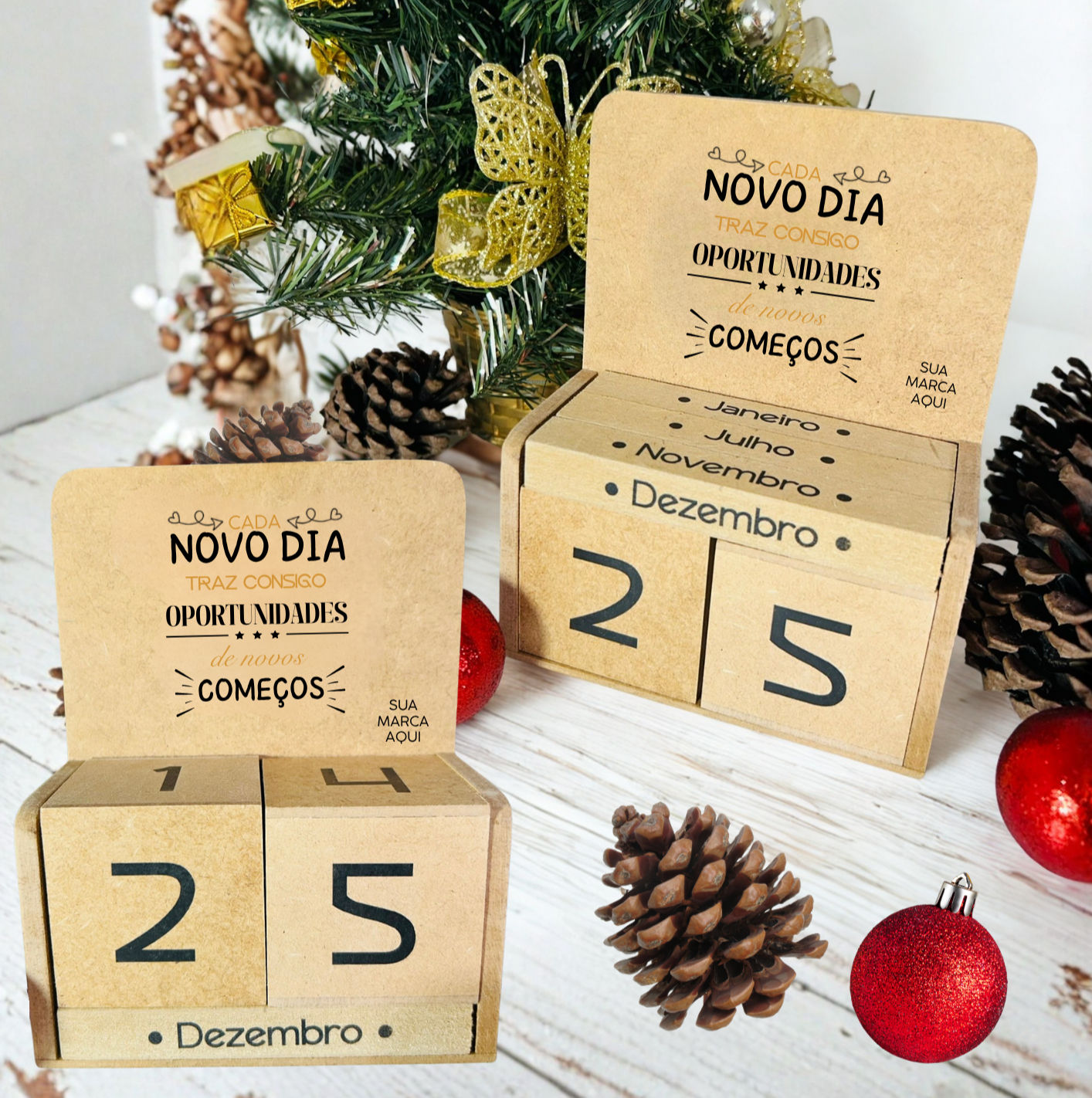 Calendários Oportunidades (Calendário Permanente de MDF personalizado)