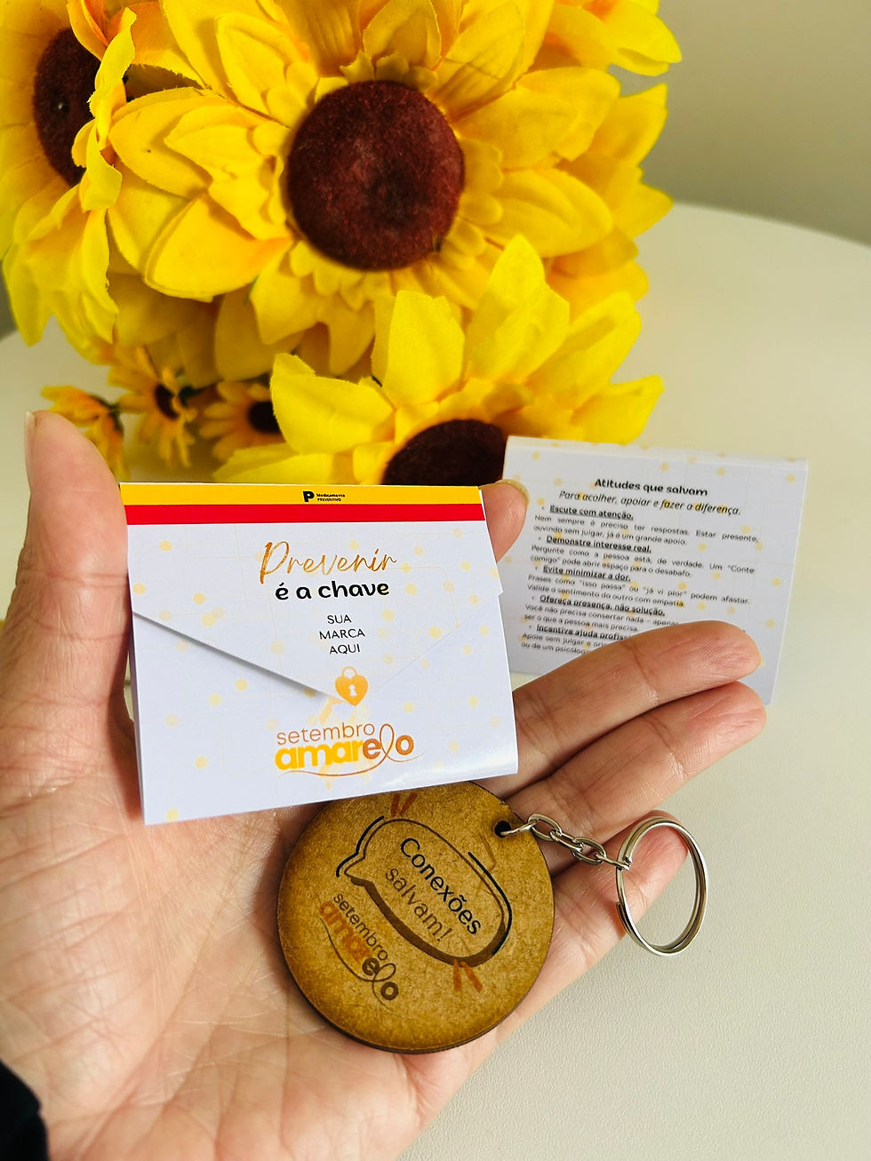 Miniatura: Chaveiro Conexões Salvam - Setembro Amarelo
