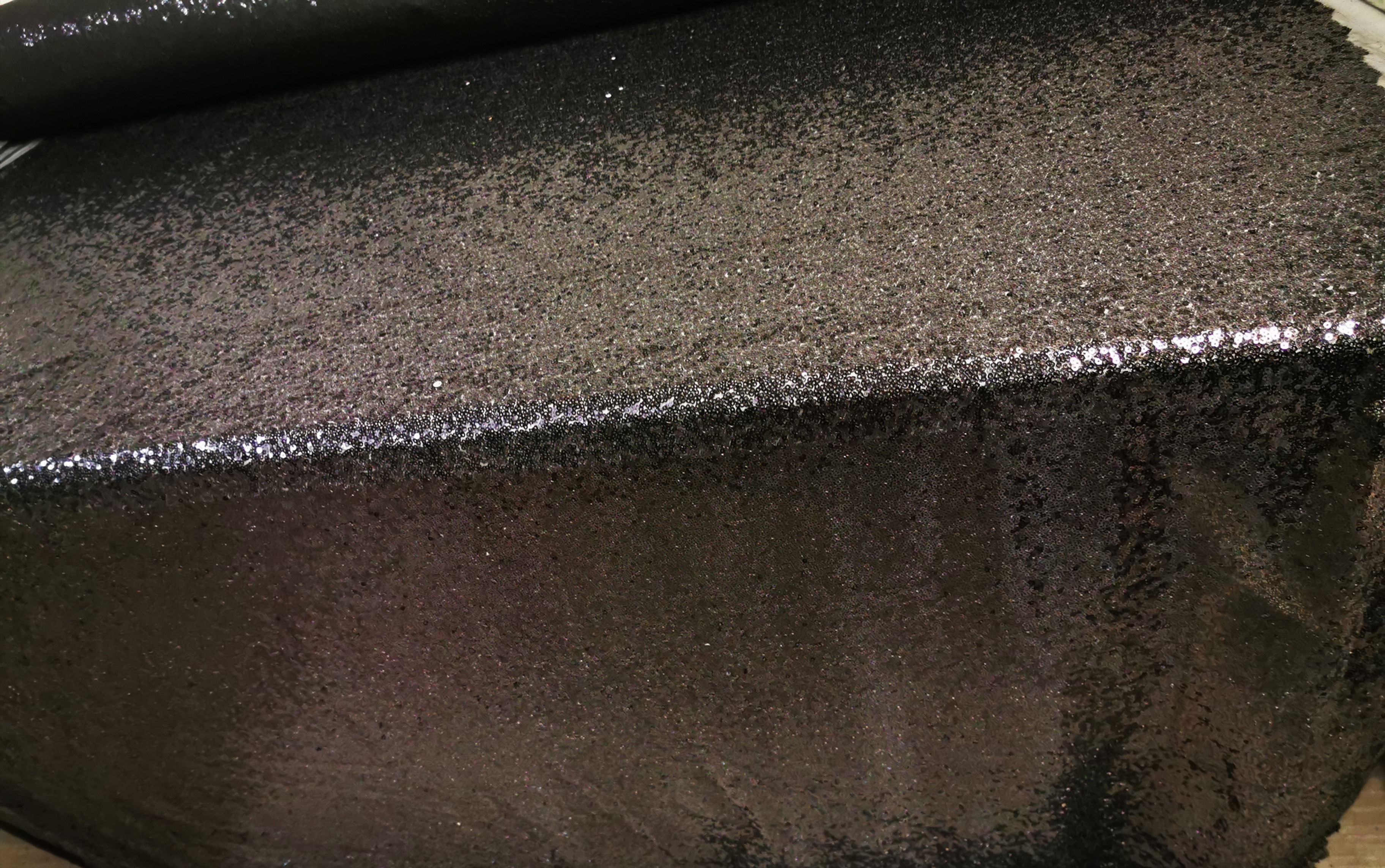 Black 3mm Sparkly Sequin Fabric 130cm Wide