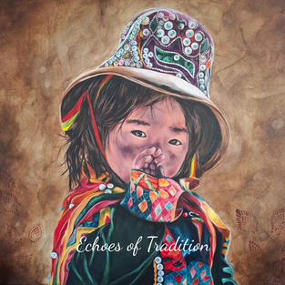 Peruvian child portrait in traditional clothing, Peru, Andes, Children of the World, Peruvian Art