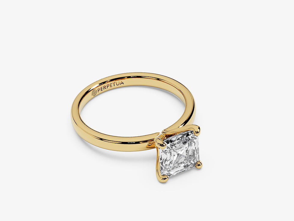 Miniatura: EUROPA, Montura (sin diamante central), Corte Asscher