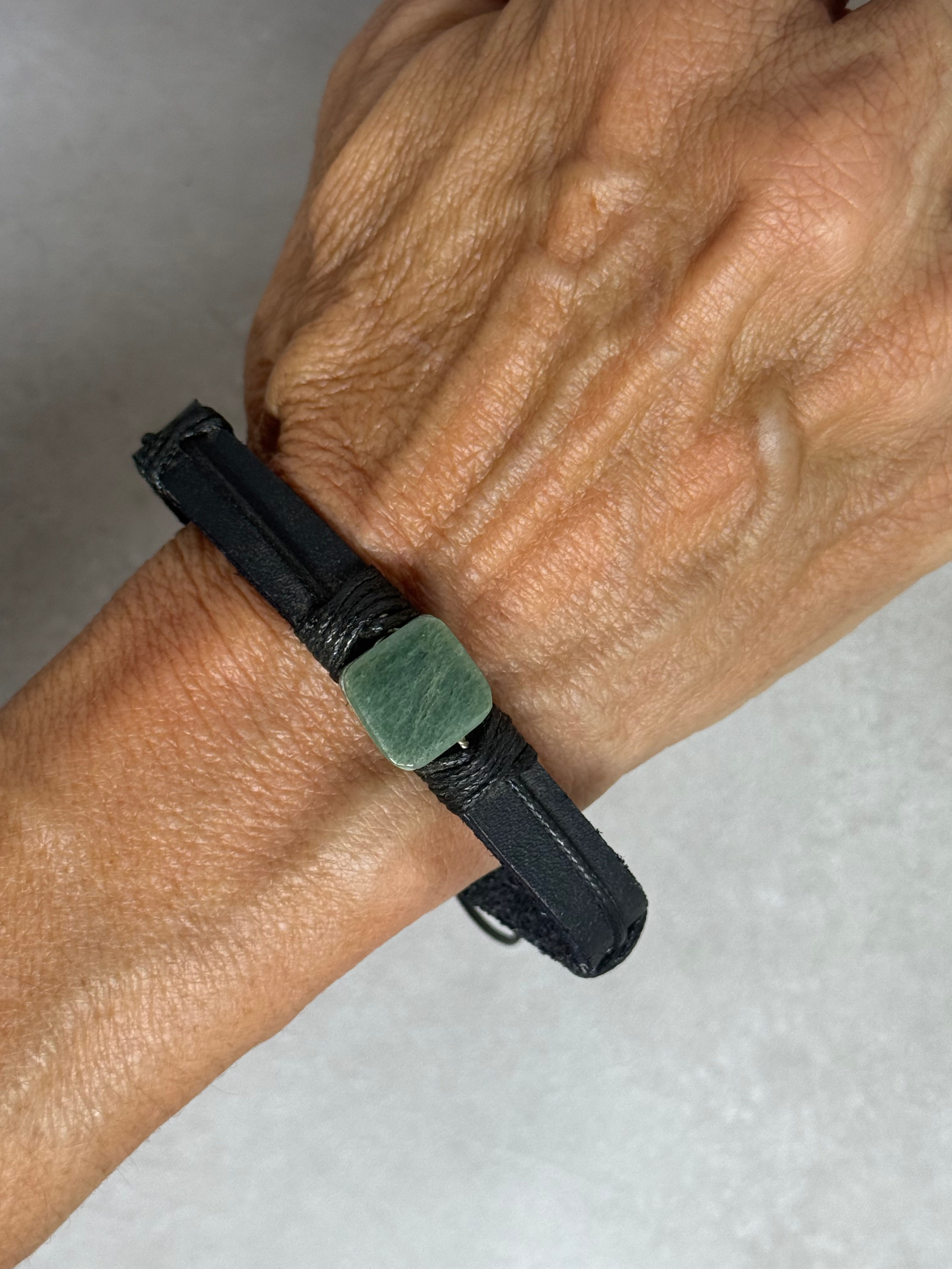 Guatemalan Bangle Bracelet with Jade