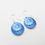 Thumbnail: Blue flower print double layer earrings
