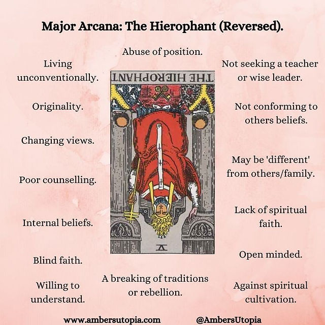 The Hierophant Reversed keywords