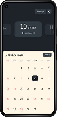 Calendar Home Page