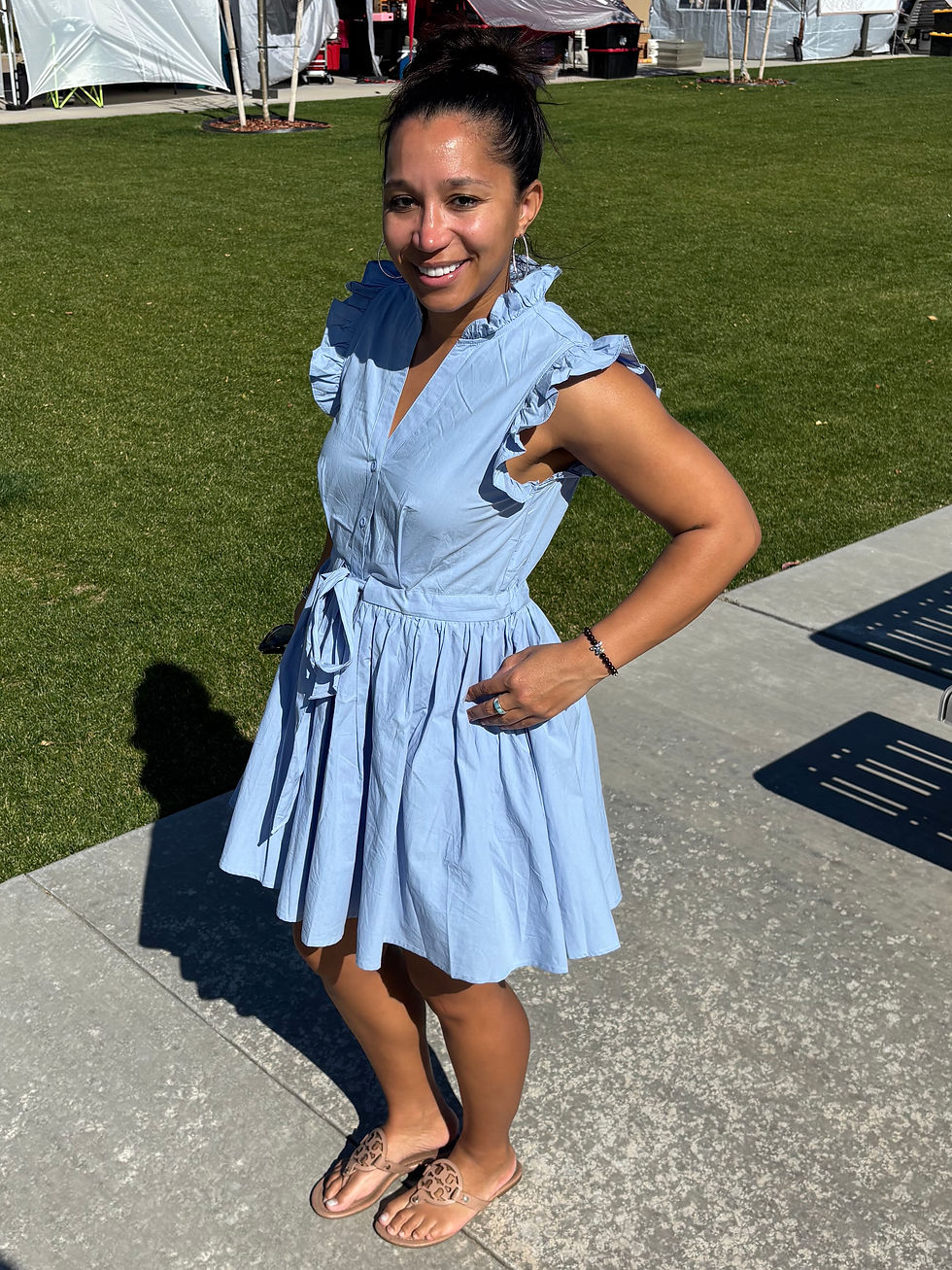 Thumbnail: INA BabyDoll Blue Dres