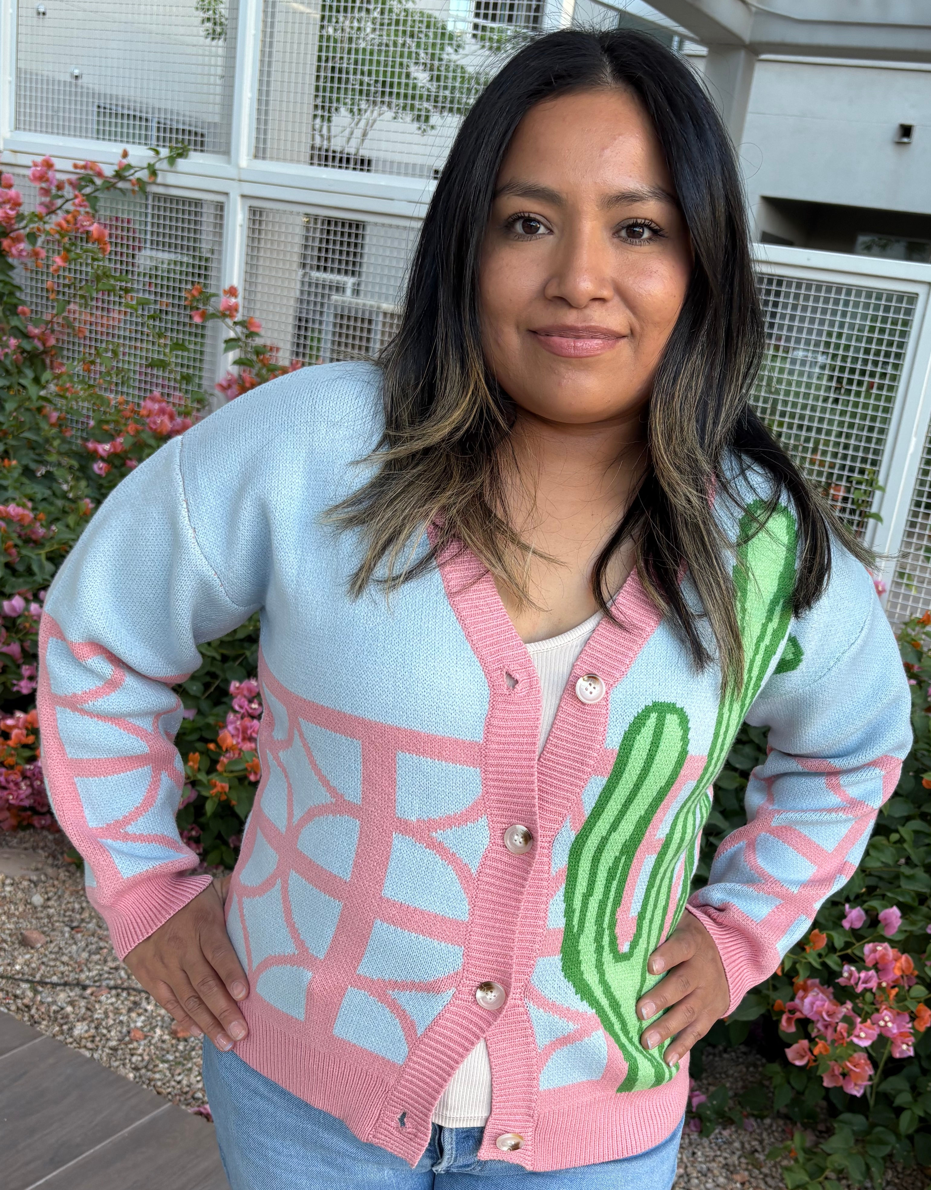 Miss Sparkling Cactus Resort Cardigan