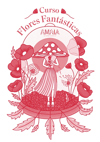 ilustração sobre curso de eternização de flores em resina