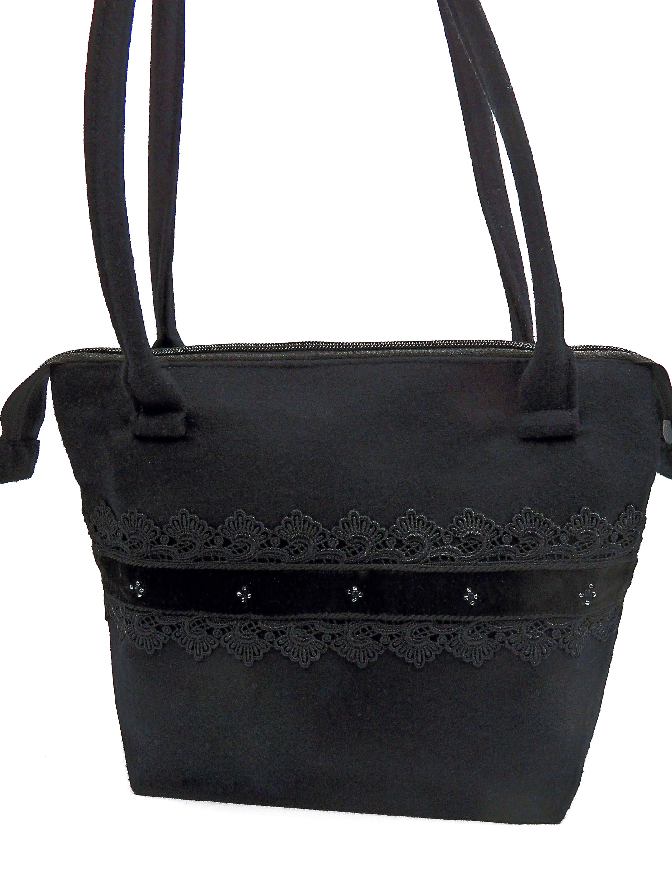 Mittelgroße Henkeltasche schwarz