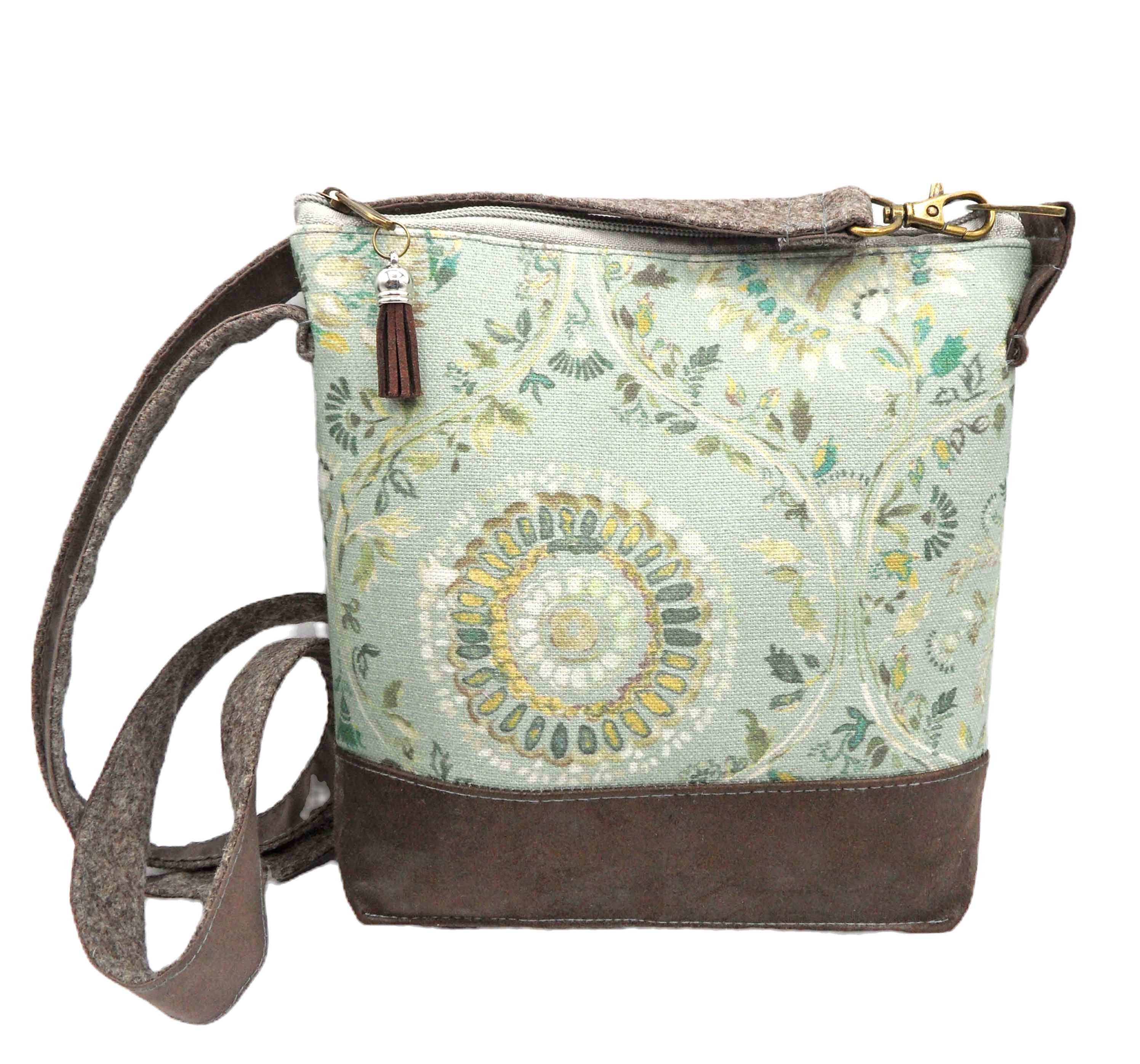 Riementasche türkis-braun