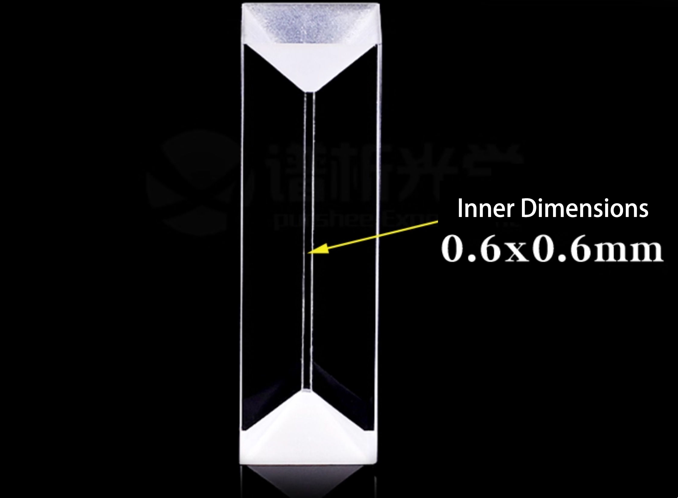 0.6mm Customized Performance Fluorescence Flow Through Cell 