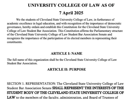 Learning Law, Living Politics: When Student Government Forgets the Students