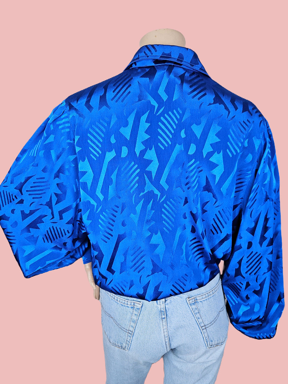 Miniature : Chemisier DEEP BLUE 80's