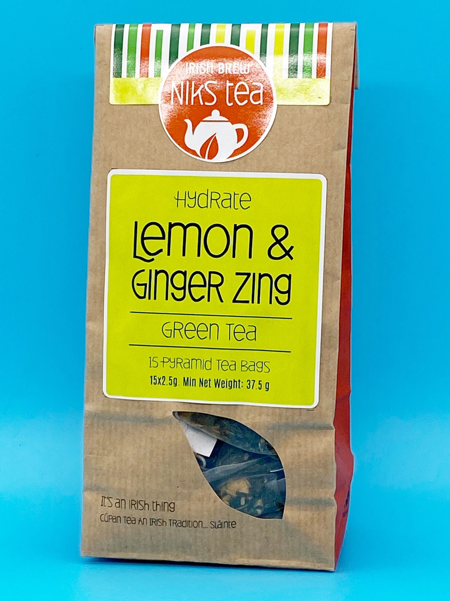 Niks Tea Irish Brew Lemon & Ginger Tea Bags☘️  🧡