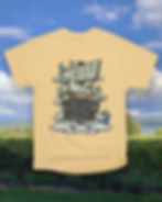 Disc Golf and Beer Heaven Shirt by Brad Leiby aka 20 Arms with Seneca Lake and grape vines in the background