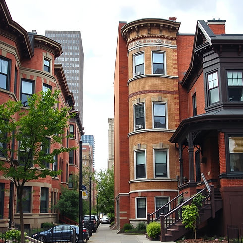 A photo in a Chicago neighborhood highlighting the architecture.jpg