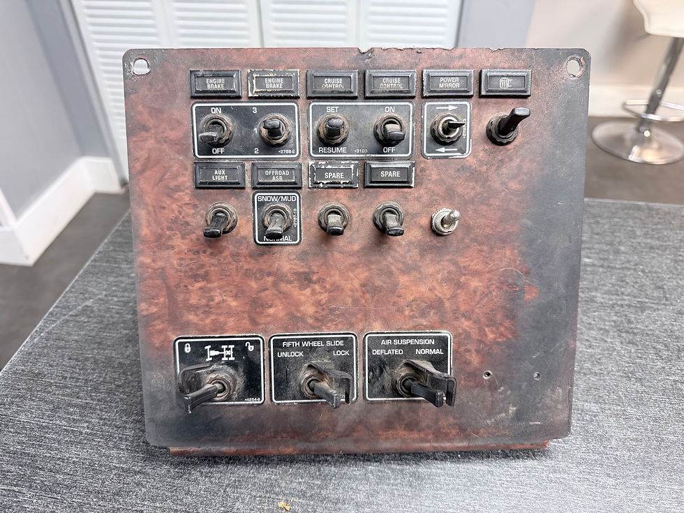 Thumbnail: OEM Kenworth T800 Dash Switch Panel Engine Brake Cruise Control Power Mirror Eat