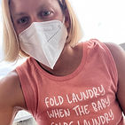 Dr. Stephanie and her favorite laundry shirt.