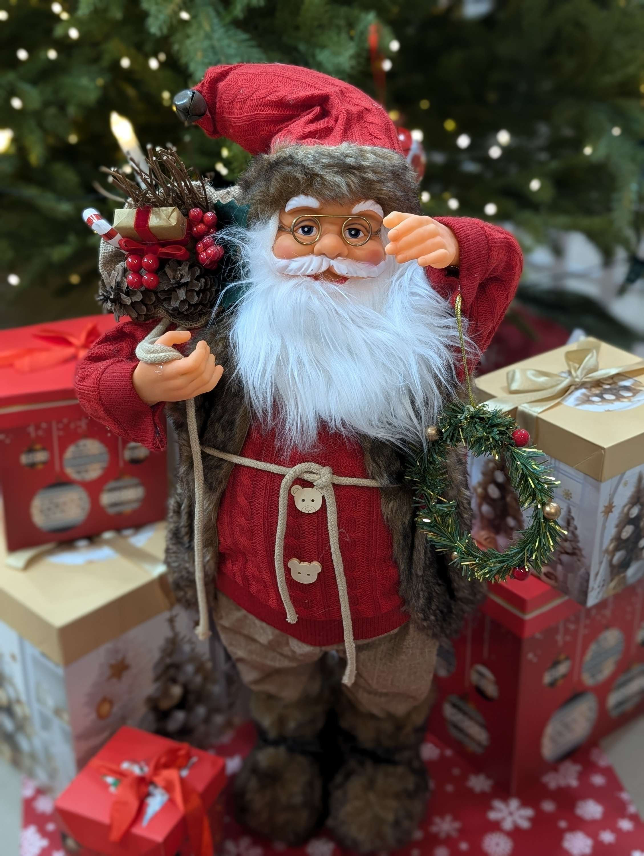 Ձմեռ պապ ուսապարկով 60 սմ 