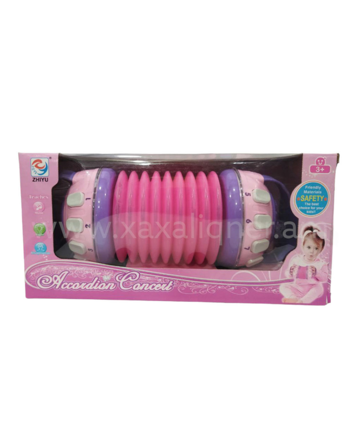 Մանկական վարդագույն ակորդեոն "Accordion Concert"