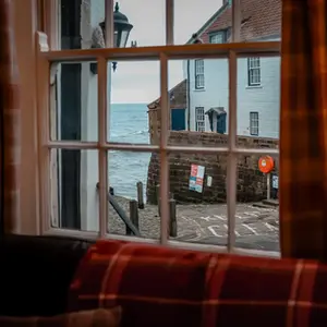 Sea views from the lounge at Dock Cottage  