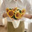 Thumbnail: 1pc Sunflower Bouquet Blanket for Valentine's Day Gift, Handmade Knitted Flowers
