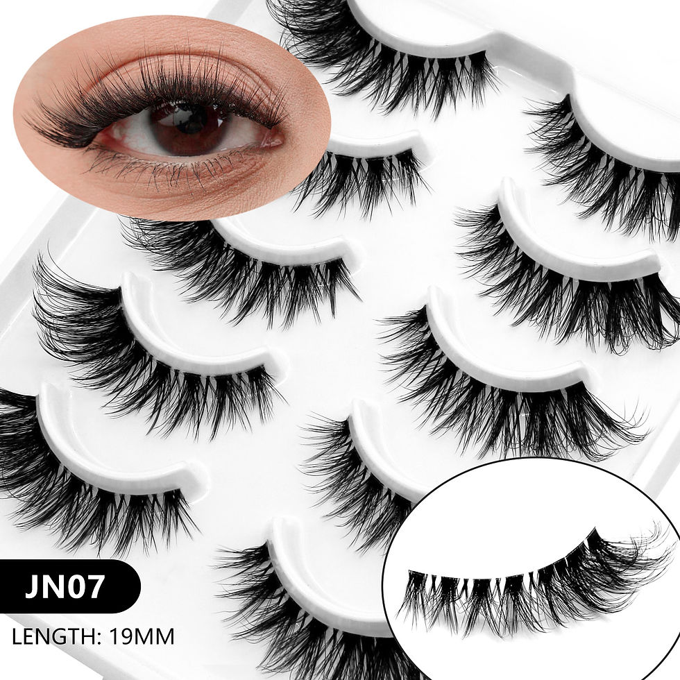 Thumbnail: Veltrinay Fake Lashes Mink Lashes Plush 3D False Eyelashes Clear band Accent Cat