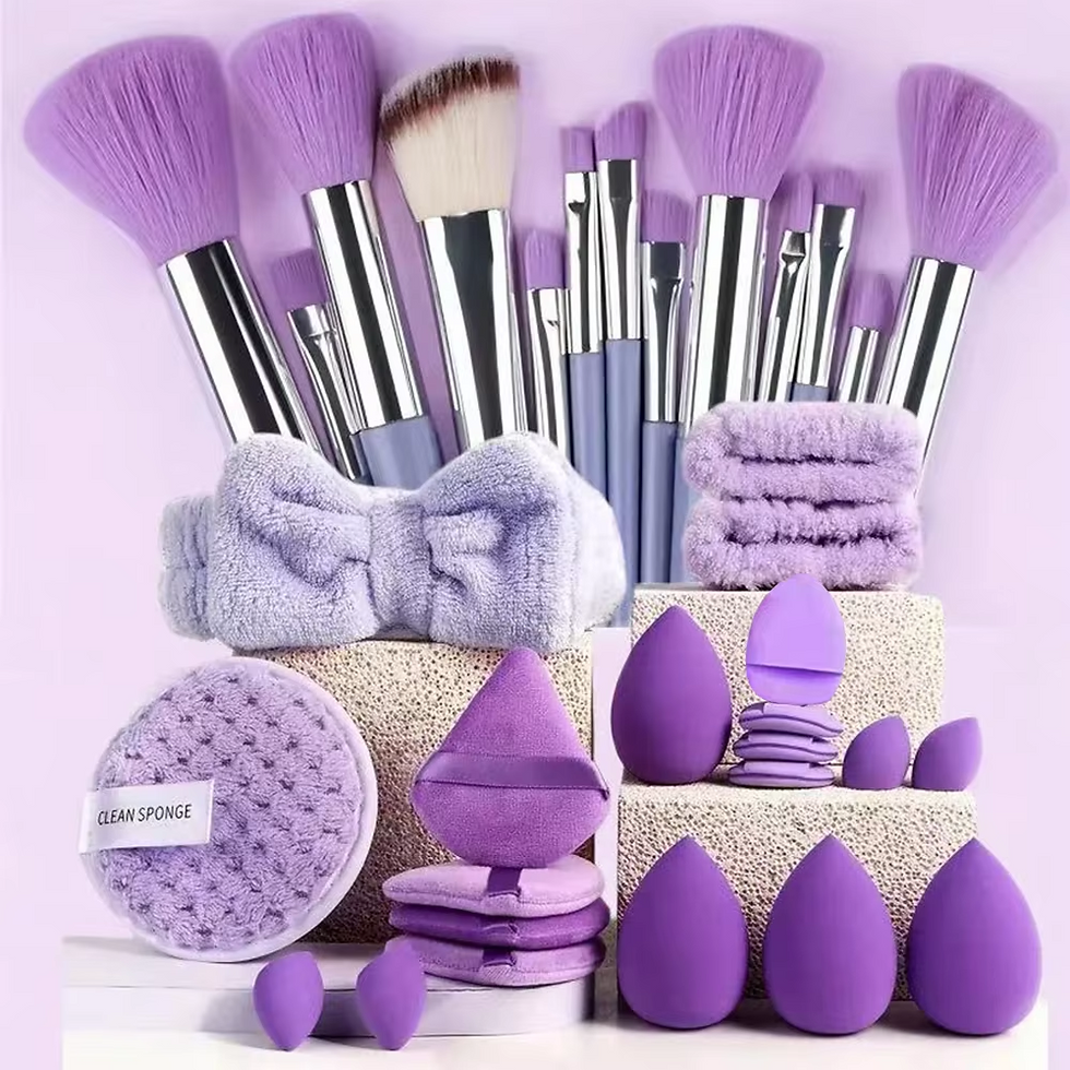 Thumbnail: 13/33pcs Professional Makeup Brush Set with Accessories for Combination Skin- Fe