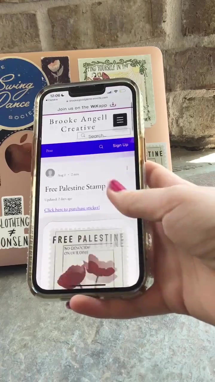 Thumbnail: Free Palestine - Reinvest War Funds- No Genocide on Our Dime - Stamp Sticker