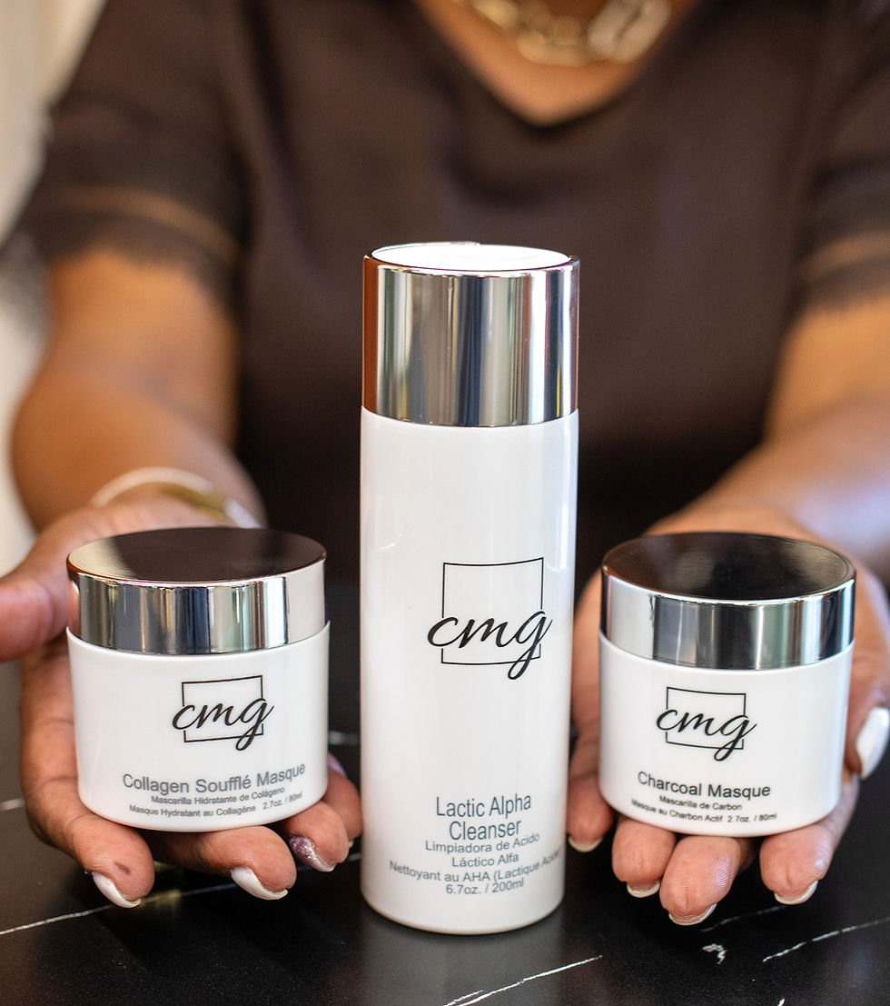 High angle view of minimalist skincare routine with natural products