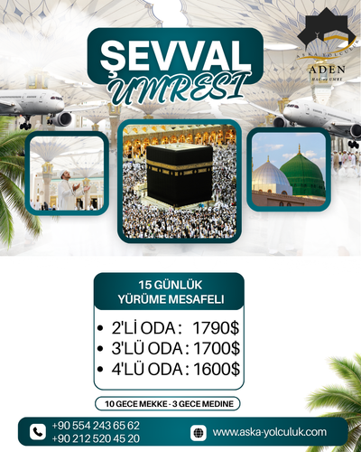 15 Günlük Şevval Umresi – Yürüme Mesafeli