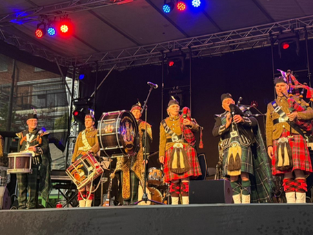 Optreden in Elst met de Royal British Legion Pipe Band