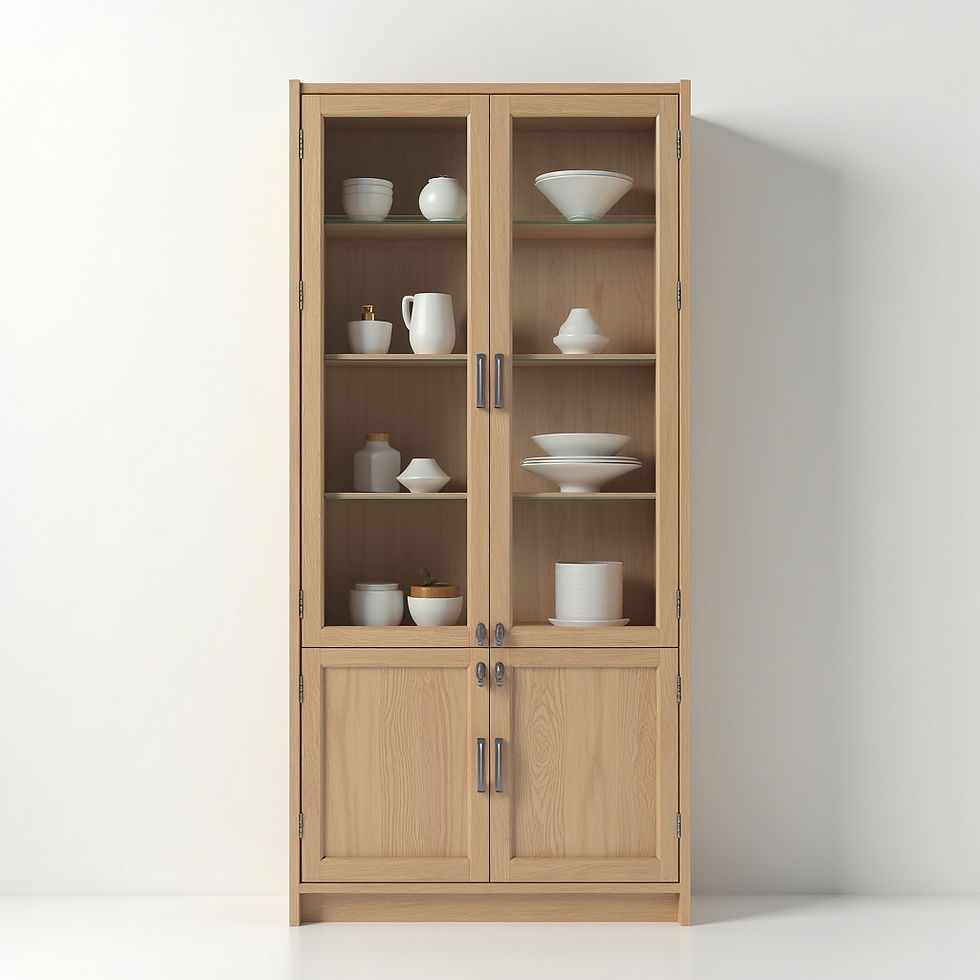Solid Oak China Cabinet