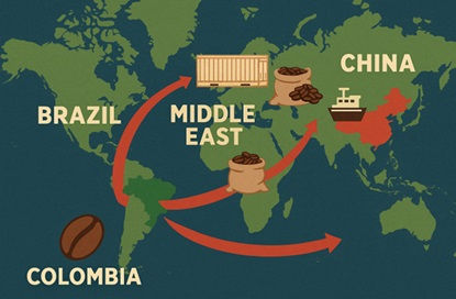 A nova rota do café: Como a Colômbia e o Brasil enfrentam as tarifas em 2025.