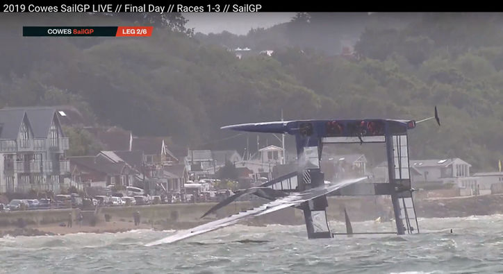 SAILGP: Tom Slingsby's Team AUS dominate the Cowes event shortened to one day, winning all three